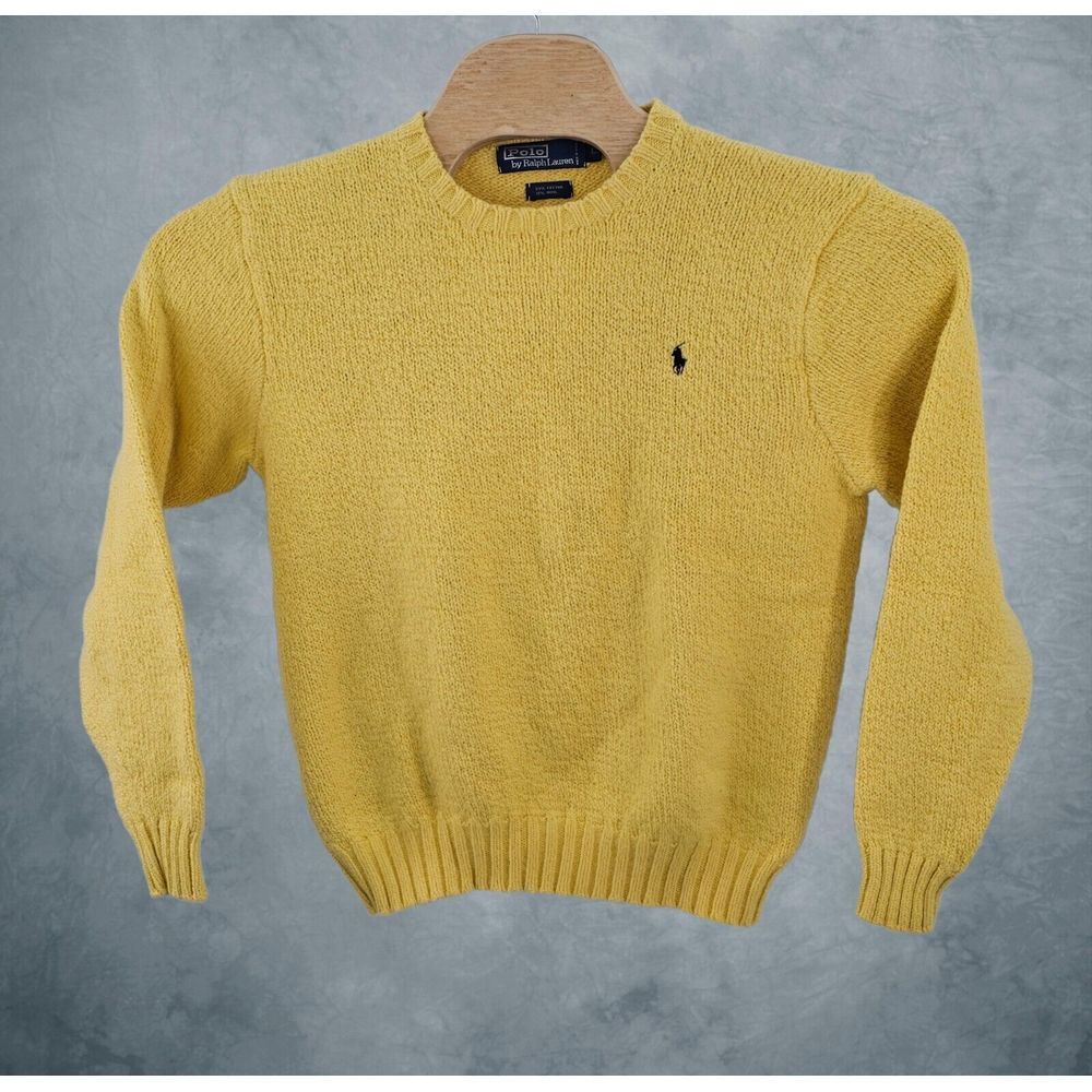 Polo by Ralph Lauren Women's Mustard Crew Neck Sweater